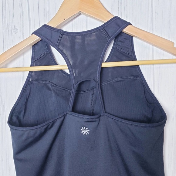 Athleta Spiral Support Active Tank Top Sise S Strappy Racerback Removable Pads - Picture 5 of 10